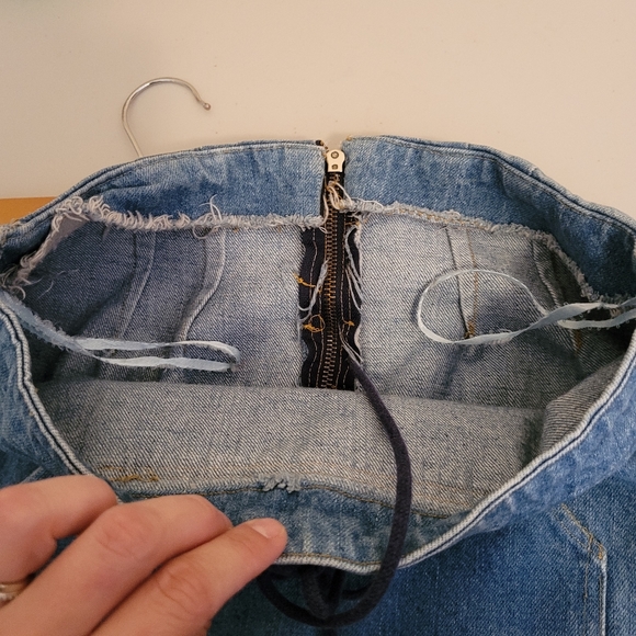 Vintage Denim Prairie Skirt Handmade - Picture 6 of 6